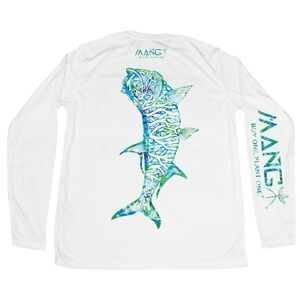 MANG | Men's Long Sleeve Sun Shirt BBT Tarpon White